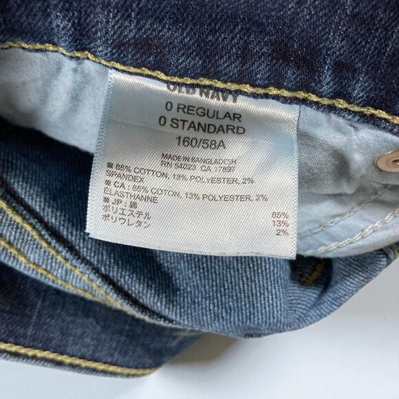Old Navy The Flirt Skinny Leg Jeans Womens 0 Dark Blue Denim Wash Stretch Reg - Picture 7 of 7